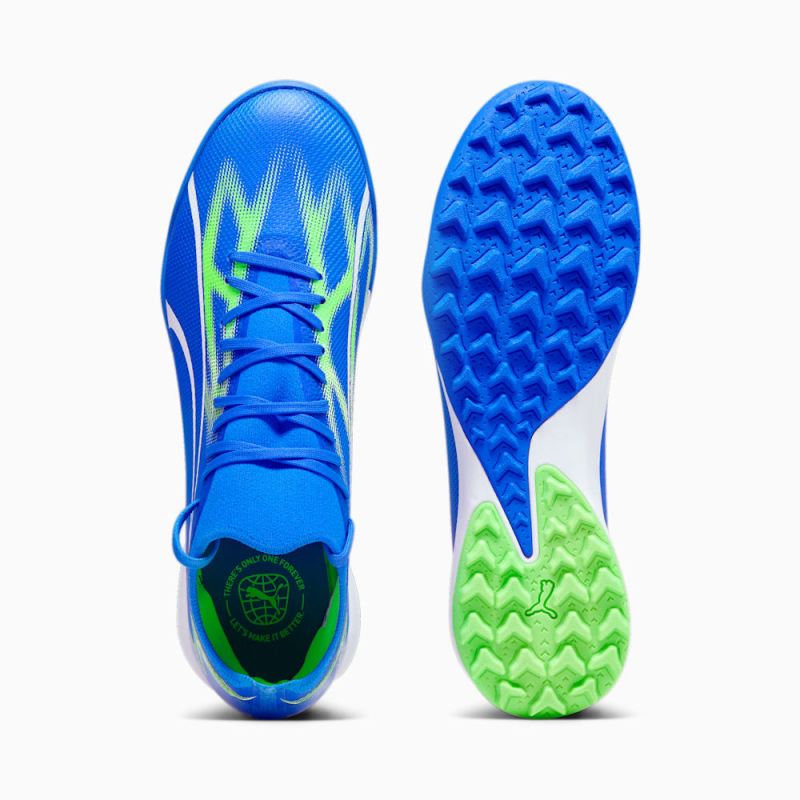 Puma | Men's ULTRA MATCH TT Soccer Cleats - Ultra Blue-White-Pro Green