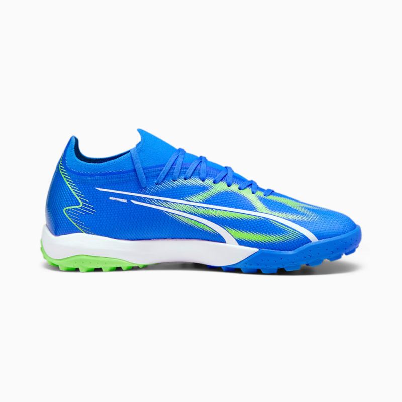 Puma | Men's ULTRA MATCH TT Soccer Cleats - Ultra Blue-White-Pro Green