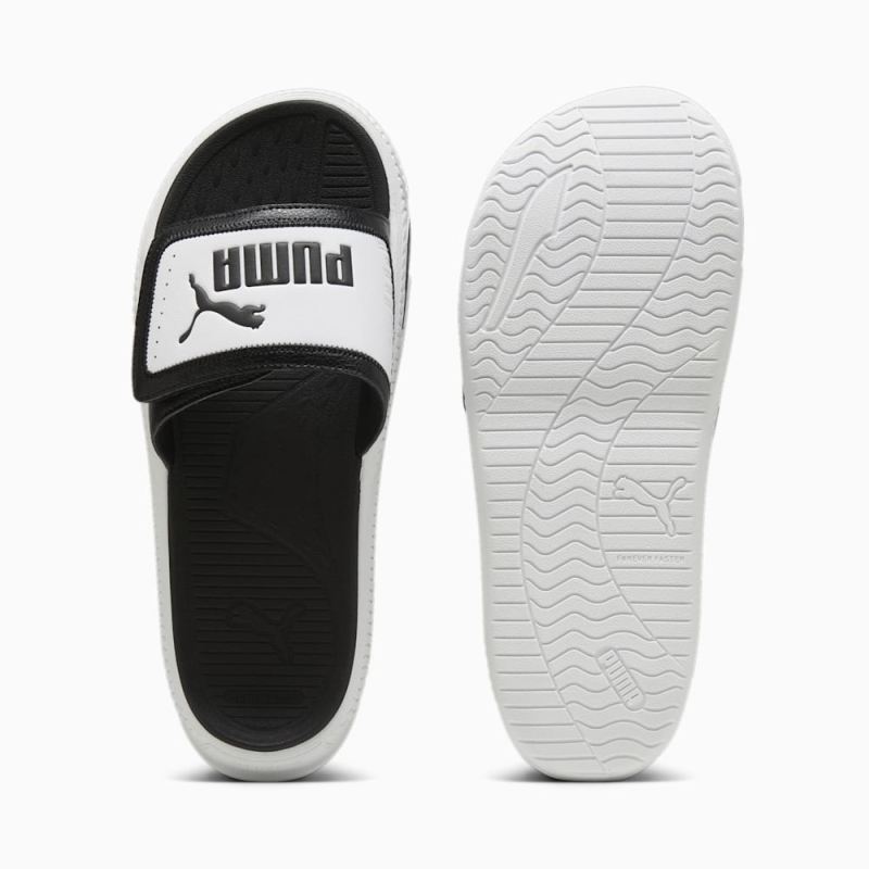 Puma | Men's SoftridePro 24 V Slides - Black-Black-White