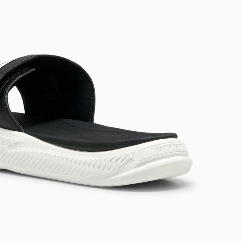 Puma | Men's SoftridePro 24 V Slides - Black-Black-White