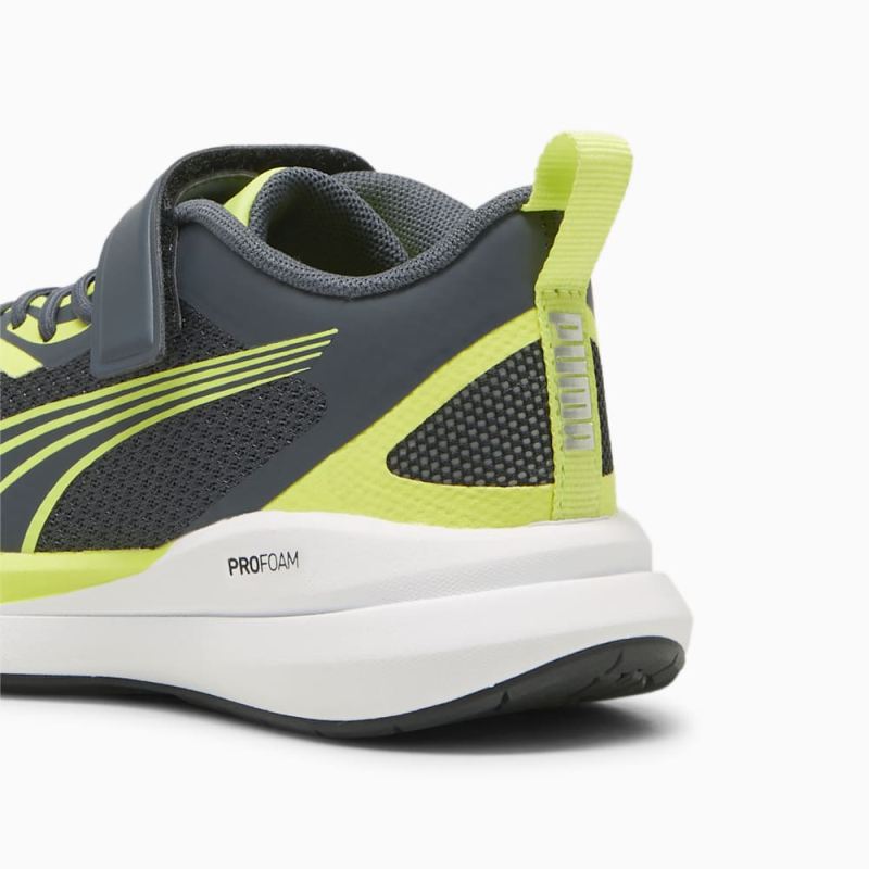 Puma | Girls Kruz Little Kids Sneakers - Strong Gray-Lime Pow-White