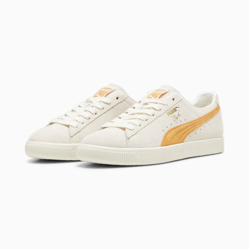 Puma | Men's Clyde OG Sneakers - Frosted Ivory-Clementine