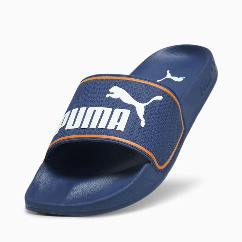 Puma | Men's Leadcat 2.0 Slides - Persian Blue-White-Pumpkin Pie