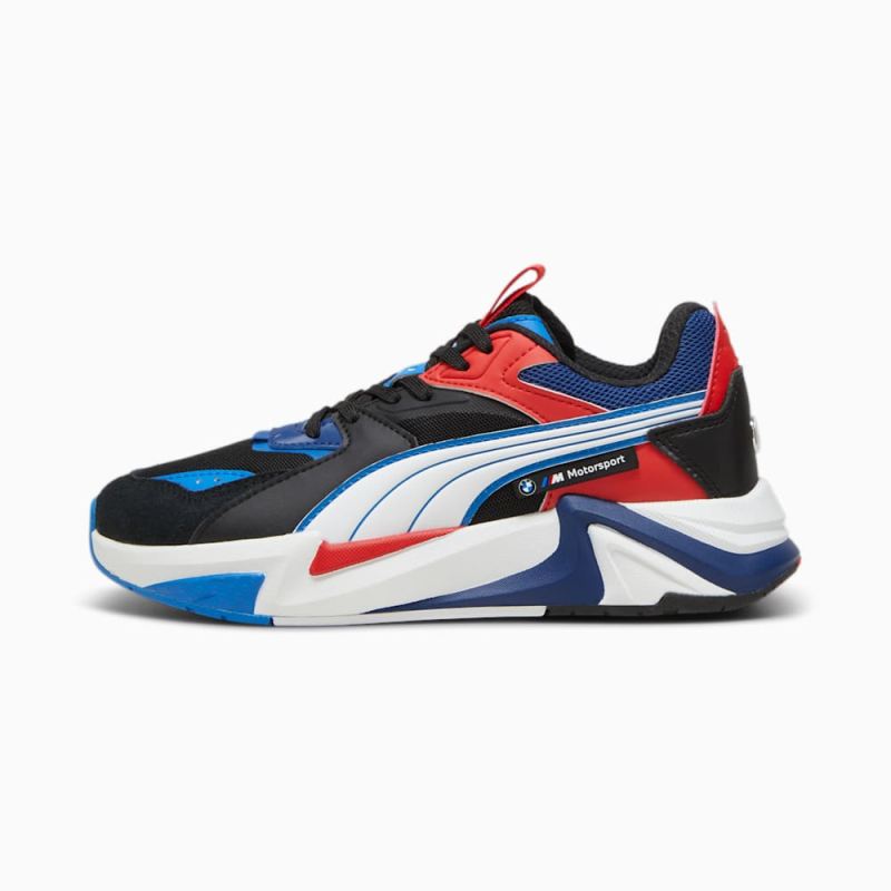 Puma | Women's BMW M Motorsport RS-Puls Sneakers - Black-Cool Cobalt-Pop Red