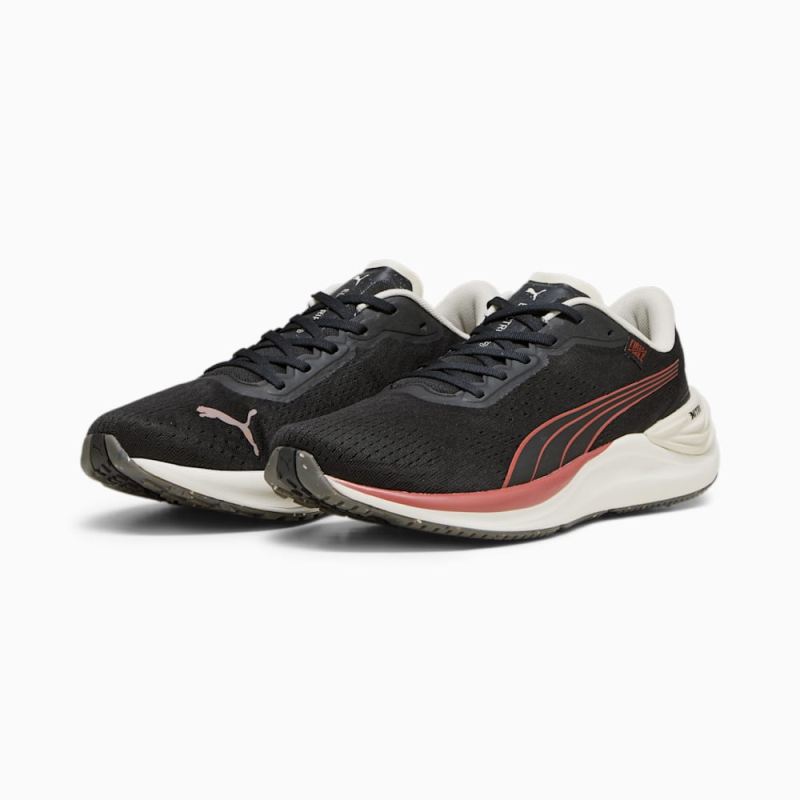 Puma | Men's x FIRST MILE Electrify NITRO 3 Running Shoes - Black-Astro Red-Alpine Snow