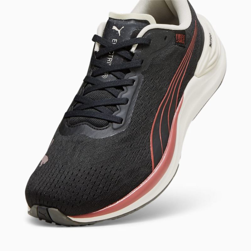 Puma | Men's x FIRST MILE Electrify NITRO 3 Running Shoes - Black-Astro Red-Alpine Snow