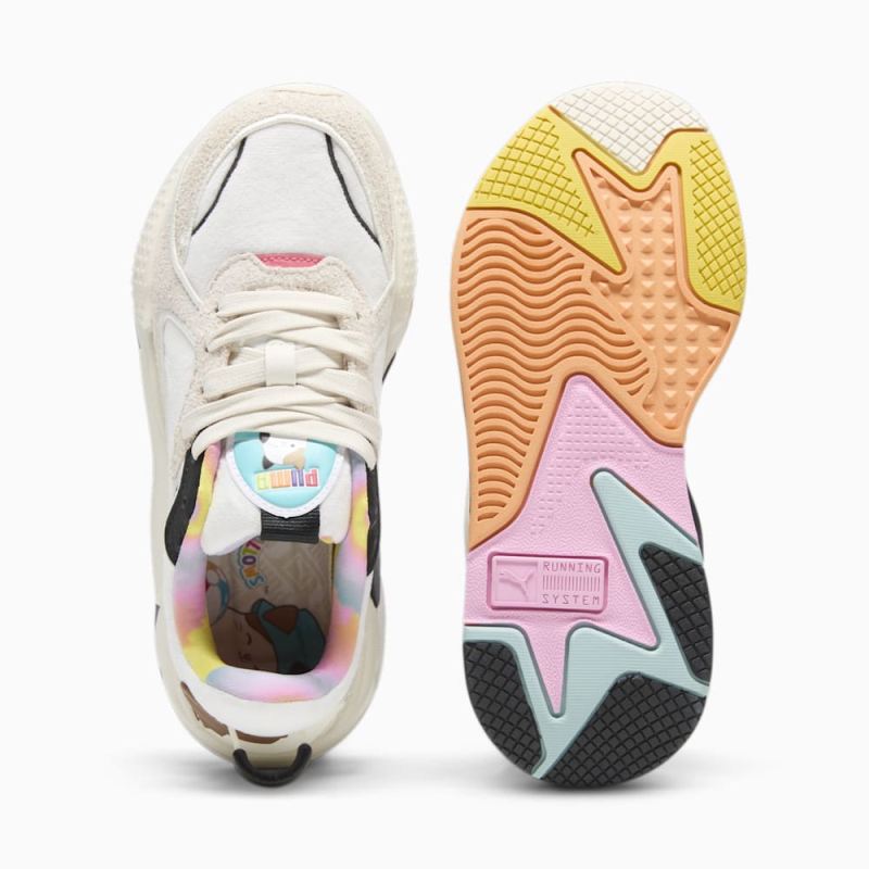 Puma | Girls Puma | Girls x SQUISHMALLOWS RS-X Cam Big Kids Sneakers - Warm White-Alpine Snow-Lemon Meringue