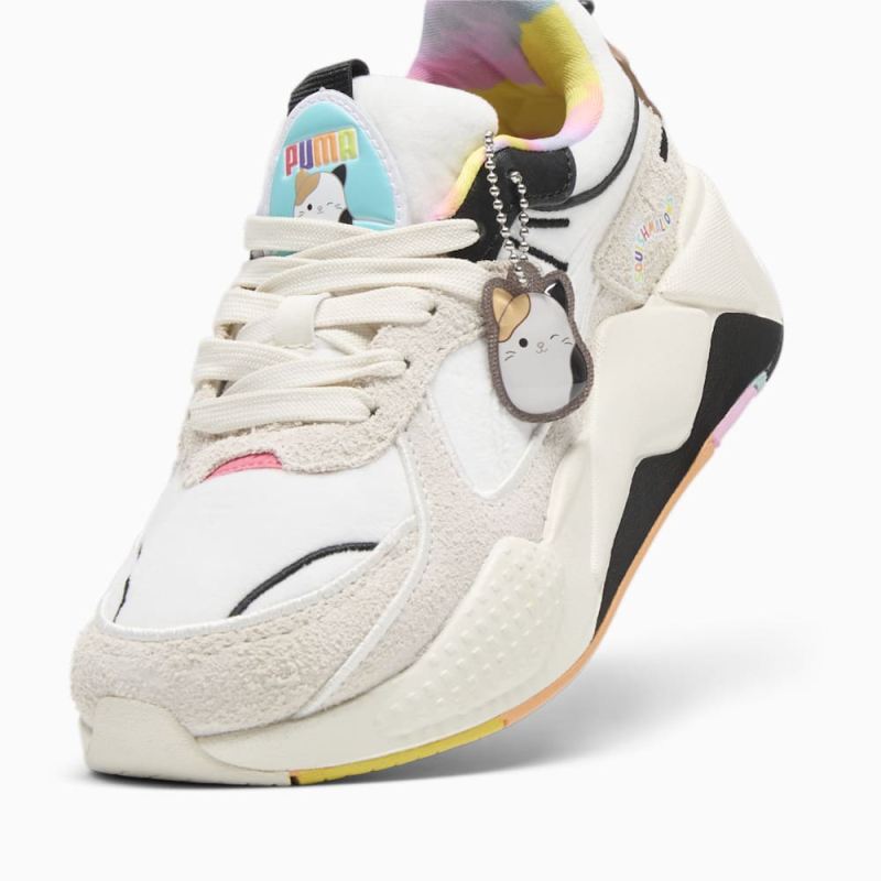 Puma | Girls Puma | Girls x SQUISHMALLOWS RS-X Cam Big Kids Sneakers - Warm White-Alpine Snow-Lemon Meringue