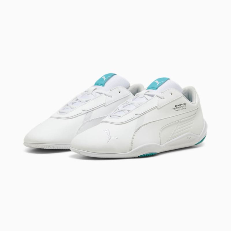 Puma | Men's Mercedes AMG-Petronas F1 R-Cat Machina Unisex Shoes - White-Sheen Green