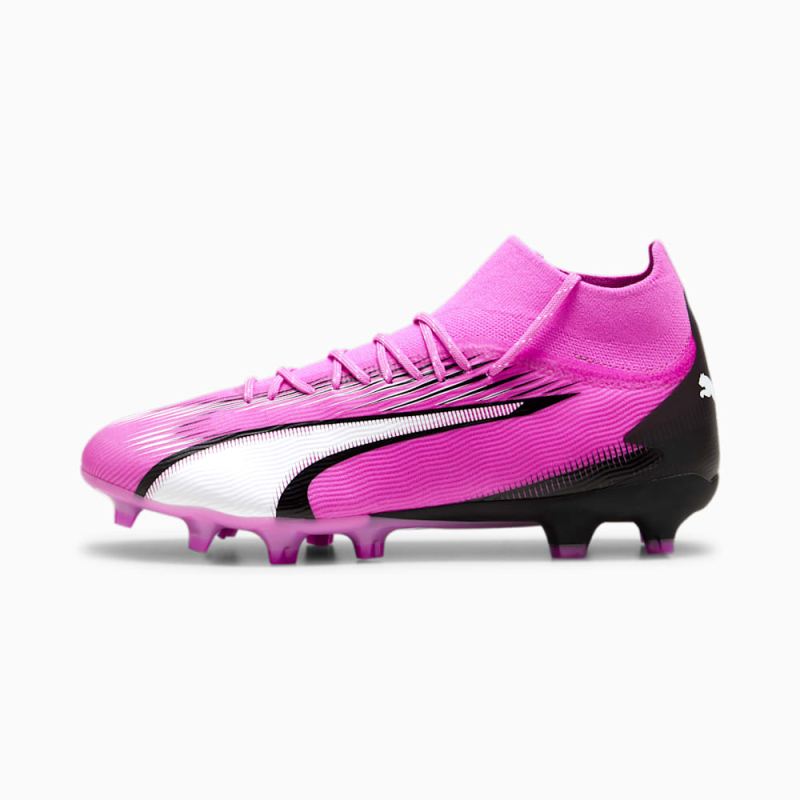 Puma | Men's ULTRA PRO FG/AG Soccer Cleats - Poison Pink-White-Black