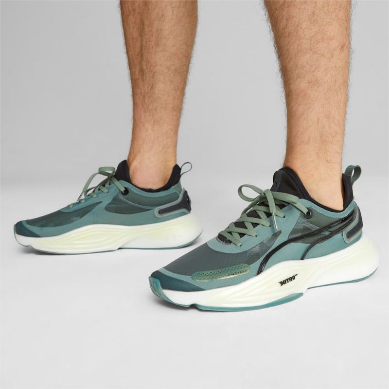 Puma | Men's PWR NITRO Squared Training Shoes - Eucalyptus-Black