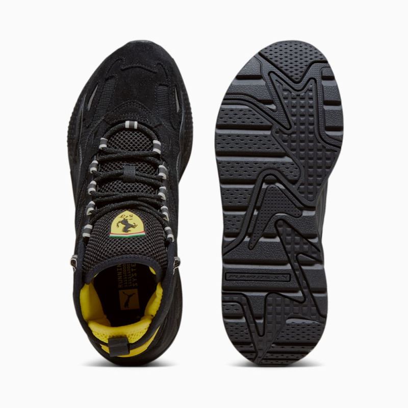 Puma | Men's Scuderia Ferrari RS-X Mid Sneakers - Black-Speed Yellow