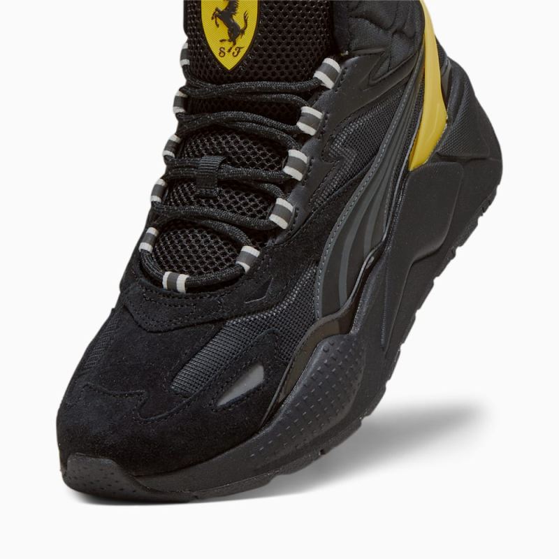 Puma | Men's Scuderia Ferrari RS-X Mid Sneakers - Black-Speed Yellow