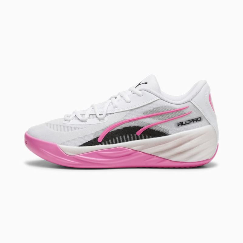 Puma | Men's All Pro NITRO Basketball Shoes - Poison Pink-White - Click Image to Close