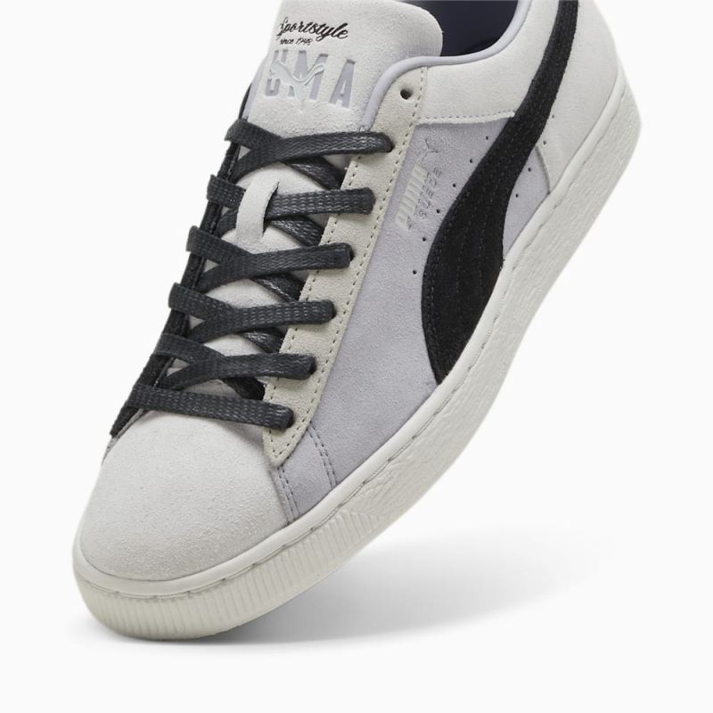 Puma | Men's Suede Iconix Summer Sneakers - Silver Mist-Black