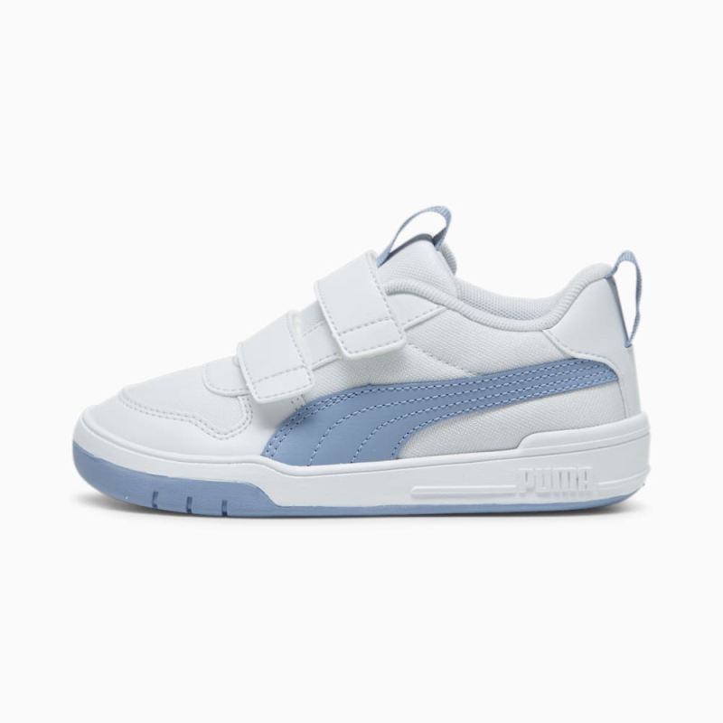 Puma | Boys Multiflex Mesh V Little Kids Trainers - Silver Mist-Zen Blue