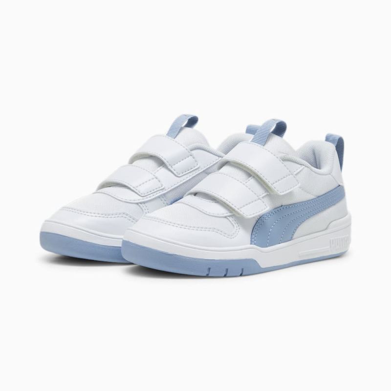 Puma | Boys Multiflex Mesh V Little Kids Trainers - Silver Mist-Zen Blue