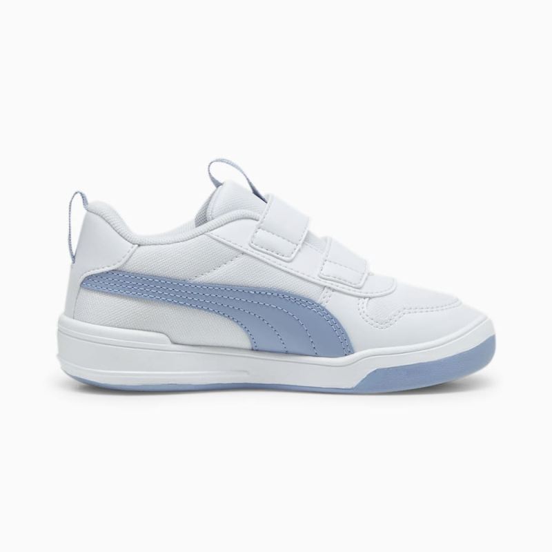 Puma | Boys Multiflex Mesh V Little Kids Trainers - Silver Mist-Zen Blue