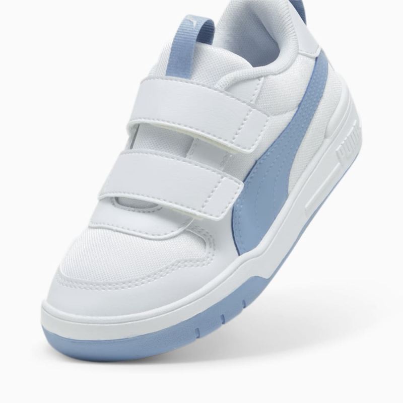 Puma | Boys Multiflex Mesh V Little Kids Trainers - Silver Mist-Zen Blue