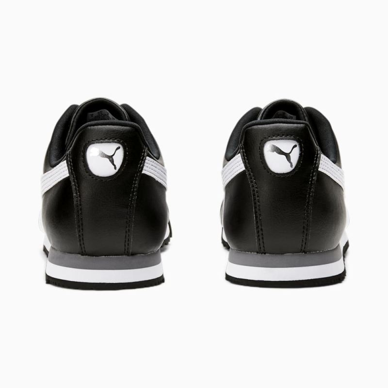 Puma | Men's Roma Basic Sneakers - black-white-silver