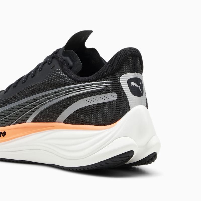 Puma | Men's Velocity NITRO 3 Running Shoes - Black-Silver-Neon Citrus