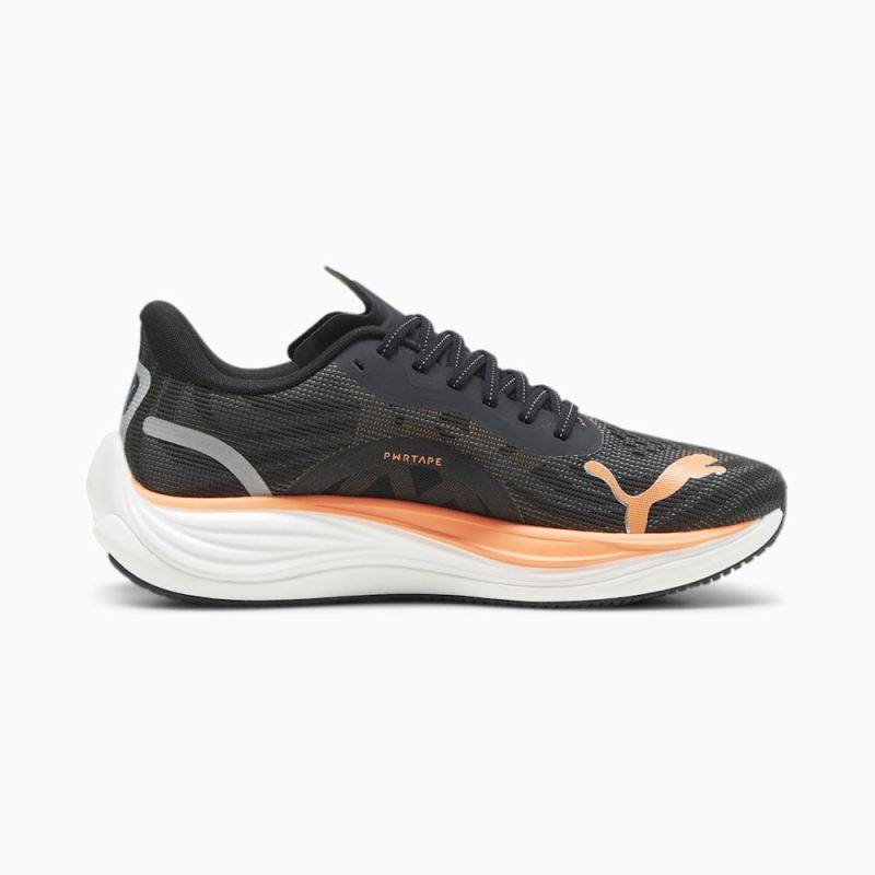 Puma | Men's Velocity NITRO 3 Running Shoes - Black-Silver-Neon Citrus