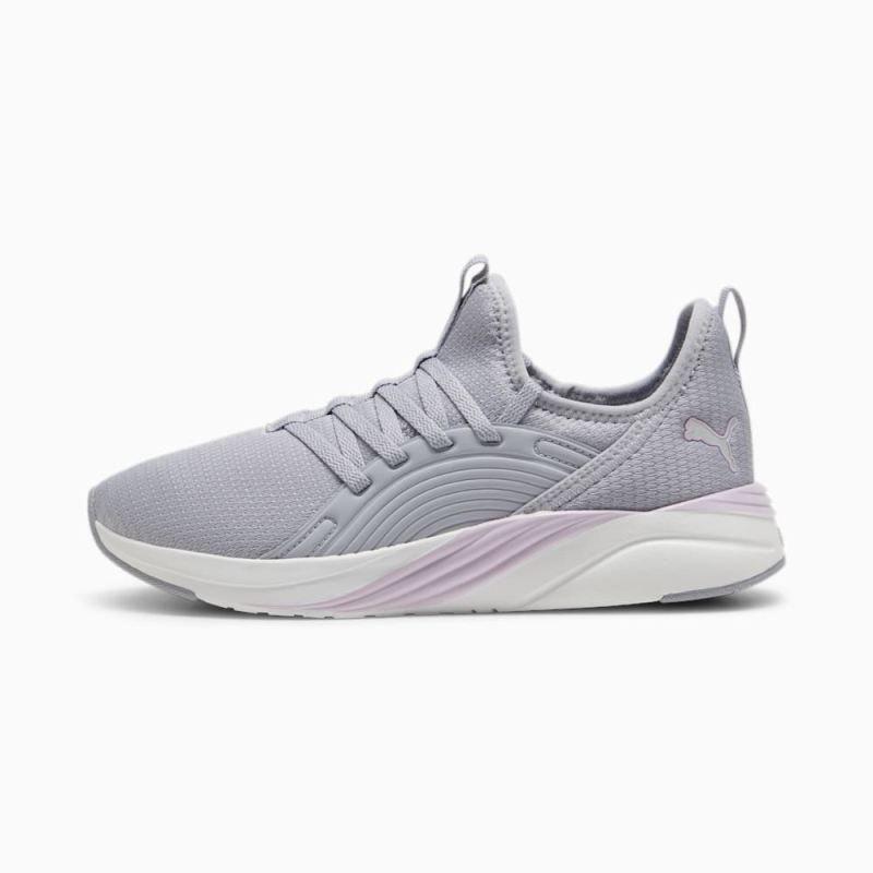 Puma | Women's SOFTRIDE Sophia 2 Emboss Running Shoes - Gray Fog-Grape Mist - Click Image to Close