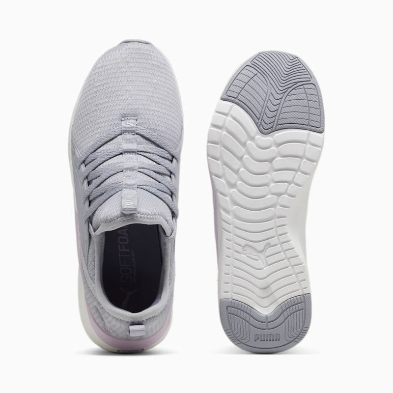 Puma | Women's SOFTRIDE Sophia 2 Emboss Running Shoes - Gray Fog-Grape Mist