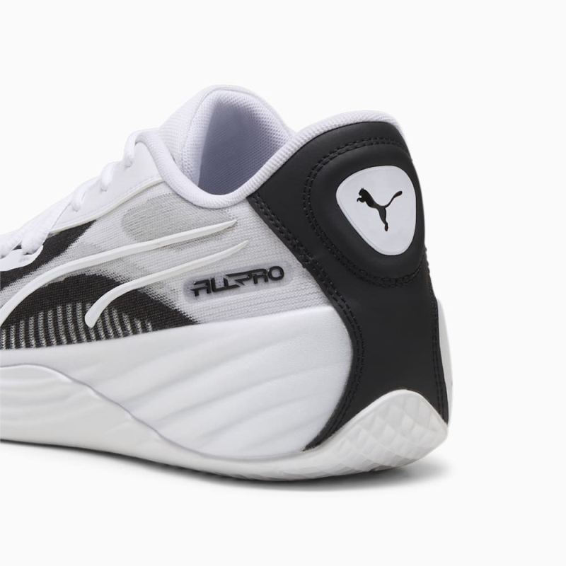 Puma | Men's All-Pro NITRO Team Basketball Shoes - White-Black