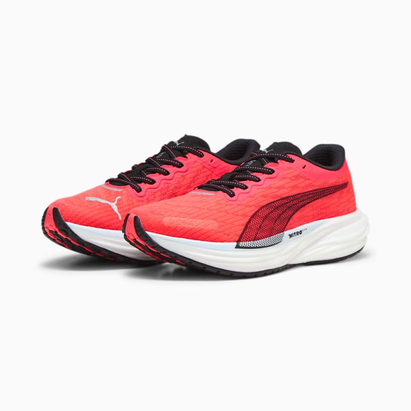 Puma | Women's Deviate NITRO 2 Running Shoes - Fire Orchid-Black-Icy Blue