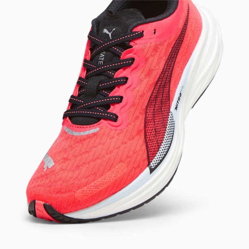 Puma | Women's Deviate NITRO 2 Running Shoes - Fire Orchid-Black-Icy Blue