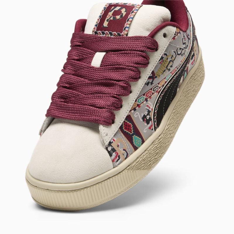 Puma | Women's Suede XL BZ - Warm White-Black-Team Regal Red-Putty