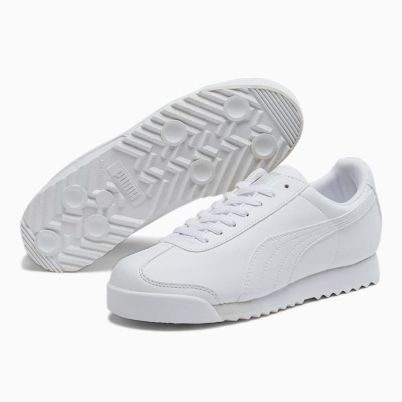 Puma | Girls Roma Basic Sneakers Big Kids - white-light gray