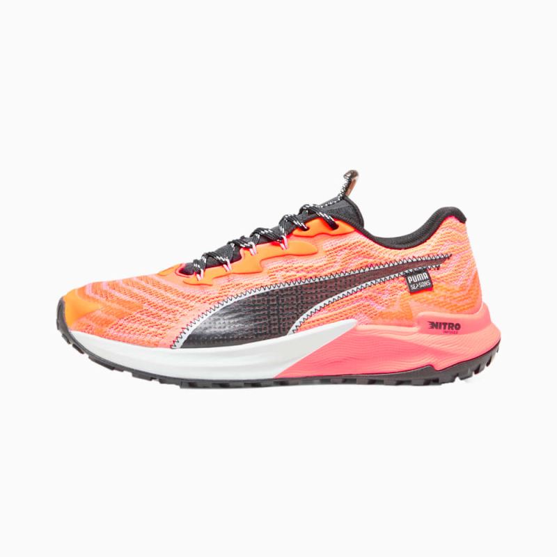 Puma | Men's SEASONS Fast-Trac NITRO 2 Running Shoes - Neon Sun-Clementine-Black