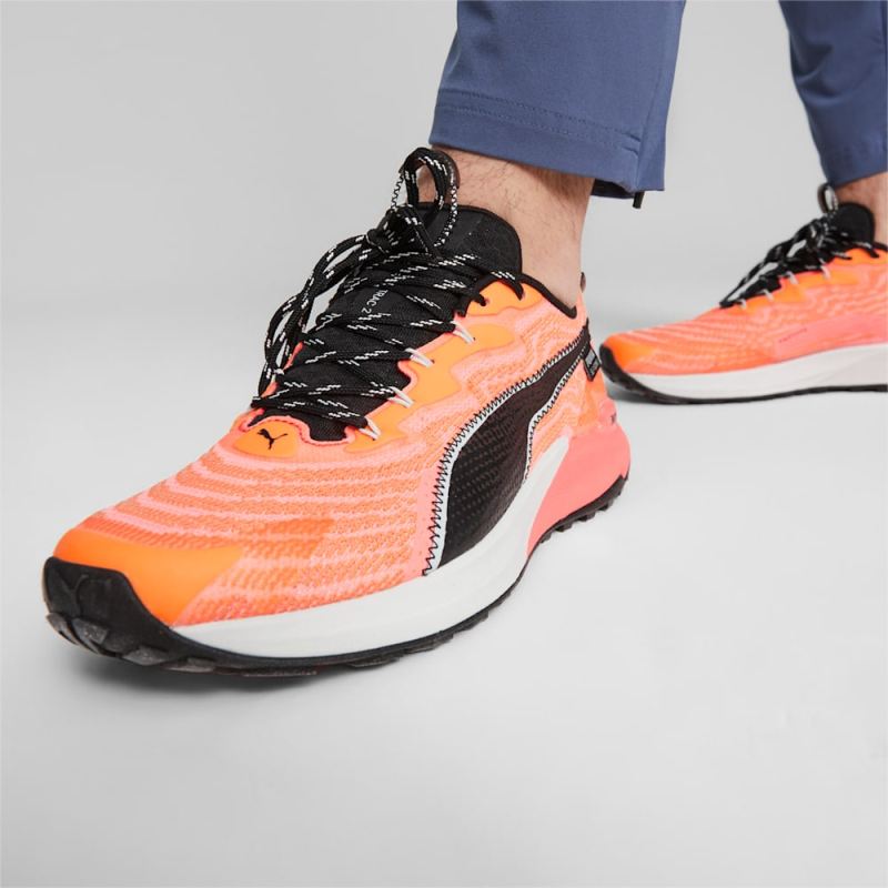 Puma | Men's SEASONS Fast-Trac NITRO 2 Running Shoes - Neon Sun-Clementine-Black