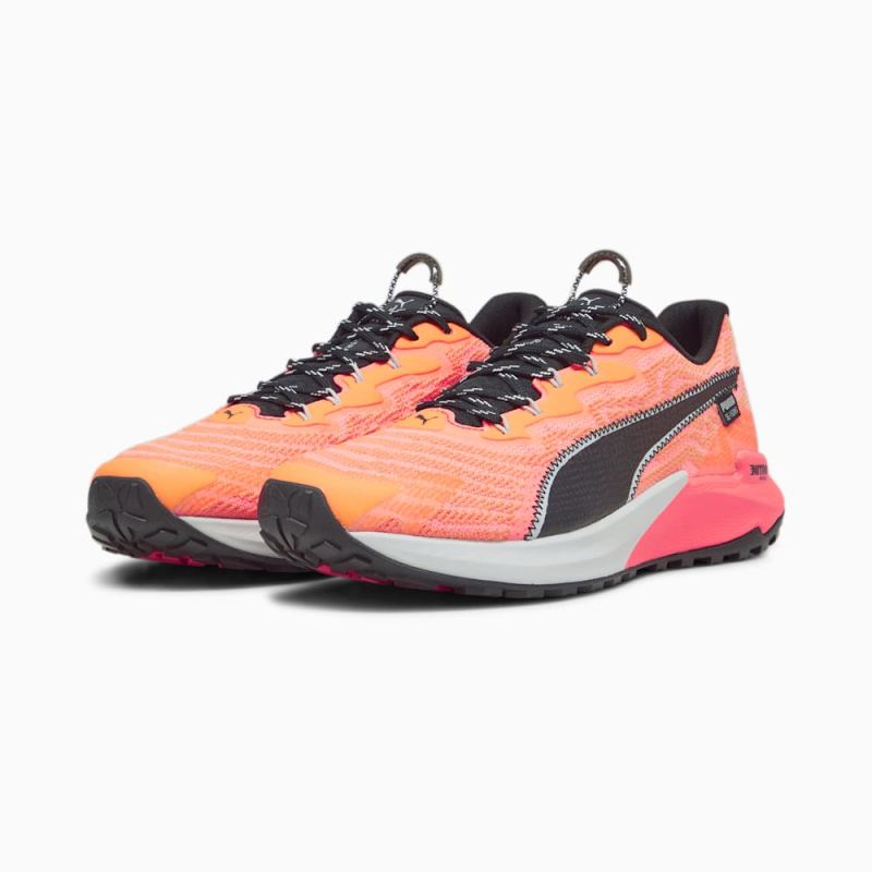 Puma | Men's SEASONS Fast-Trac NITRO 2 Running Shoes - Neon Sun-Clementine-Black