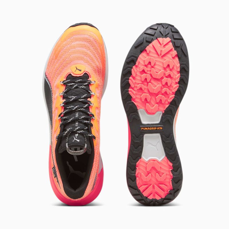 Puma | Men's SEASONS Fast-Trac NITRO 2 Running Shoes - Neon Sun-Clementine-Black