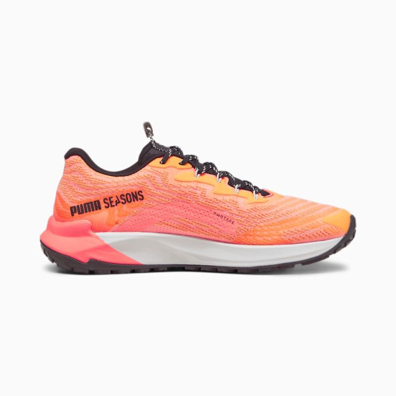 Puma | Men's SEASONS Fast-Trac NITRO 2 Running Shoes - Neon Sun-Clementine-Black