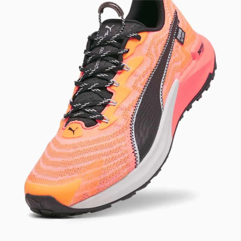 Puma | Men's SEASONS Fast-Trac NITRO 2 Running Shoes - Neon Sun-Clementine-Black