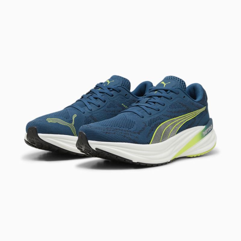 Puma | Men's Magnify NITRO 2 Running Shoes - Ocean Tropic-Black-Lime Pow