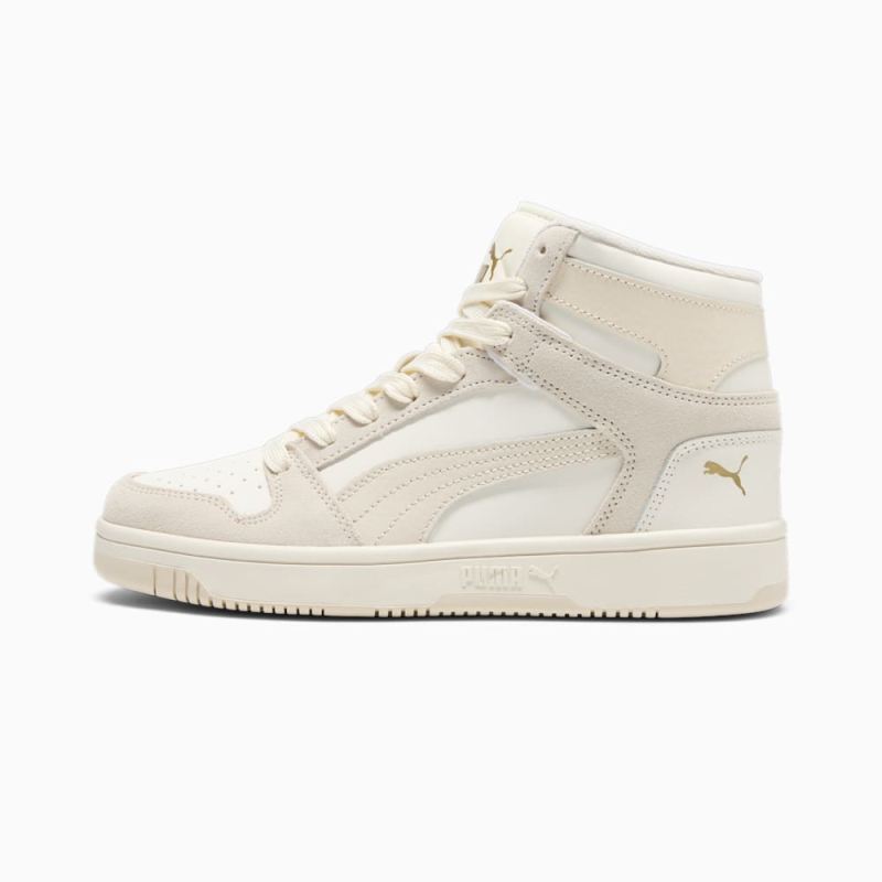 Puma | Women's Rebound LayUP SL Sneakers - Warm White-Alpine Snow-Sugared Almond