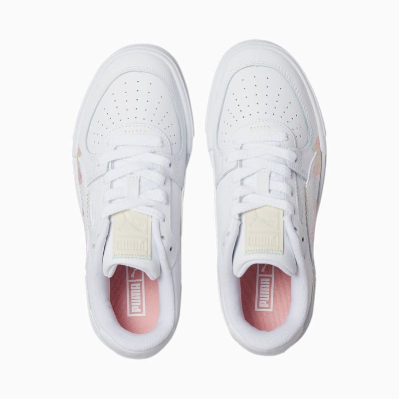 Puma | Women's CA Pro Embroidered Sneakers - White-Peach Smoothie-Flaxen