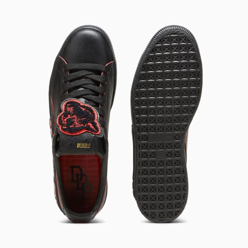 Puma | Men's x DAPPER DAN Clyde Sneakers - Black-Black-Burnt Red