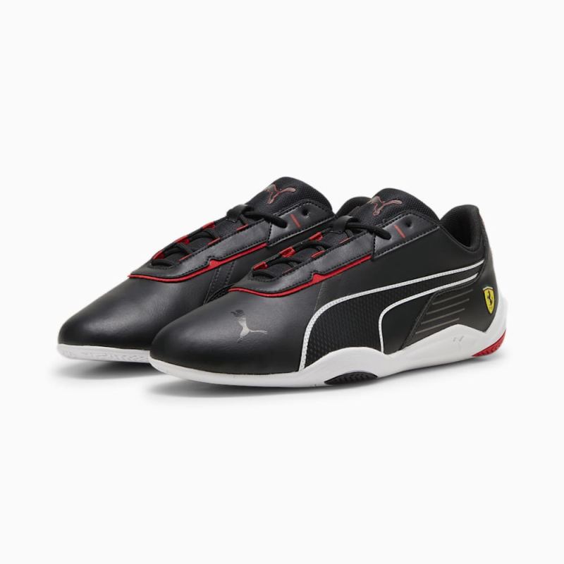 Puma | Men's Ferrari R-Cat Machina Sneakers - Black-Rosso Corsa