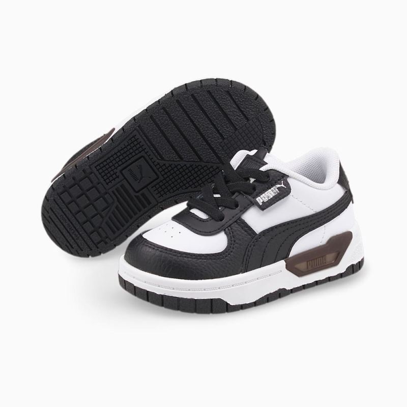 Puma | Girls Cali Dream Leather Toddlers Shoes - White-Black