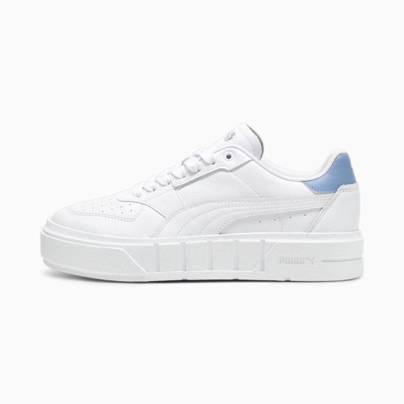 Puma | Women's Cali Court Leather Sneakers - White-Zen Blue