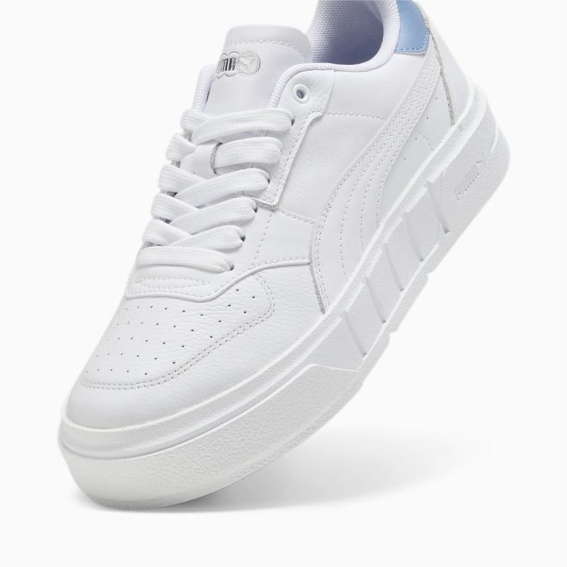 Puma | Women's Cali Court Leather Sneakers - White-Zen Blue