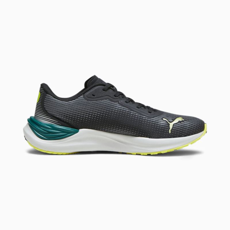 Puma | Men's Electrify NITRO 3 WTR Running Shoes - Black-Yellow Burst-Malachite