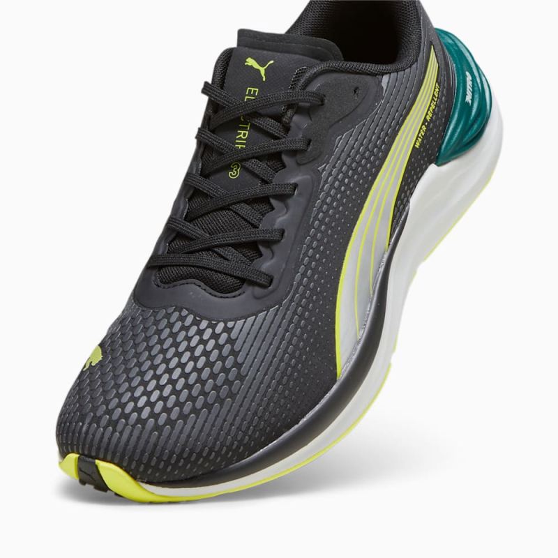 Puma | Men's Electrify NITRO 3 WTR Running Shoes - Black-Yellow Burst-Malachite