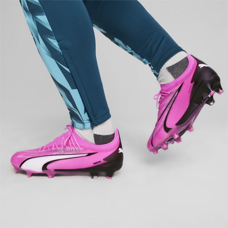 Puma | Men's ULTRA ULTIMATE FG/AG Soccer Cleats - Poison Pink-White-Black